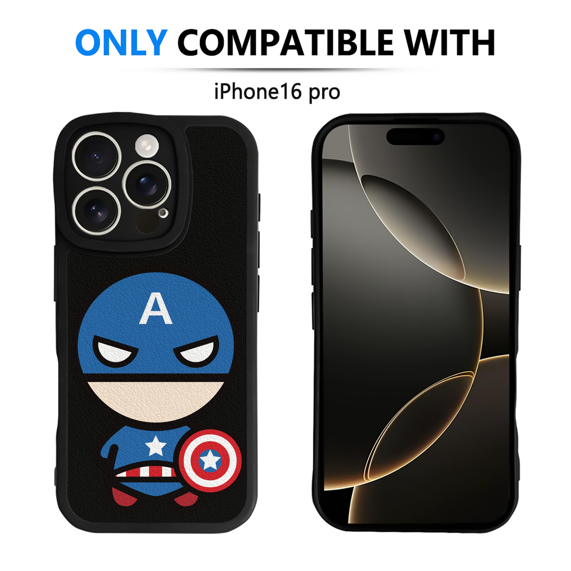 （画像用） アベンジャーズ The Avengers 【iPhone 16シリーズ対応】シリコンスマホケース（レザー調） 材質：シリコン